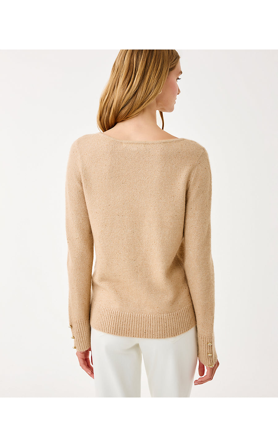 Lola Sequin Sweater - Gold Metallic