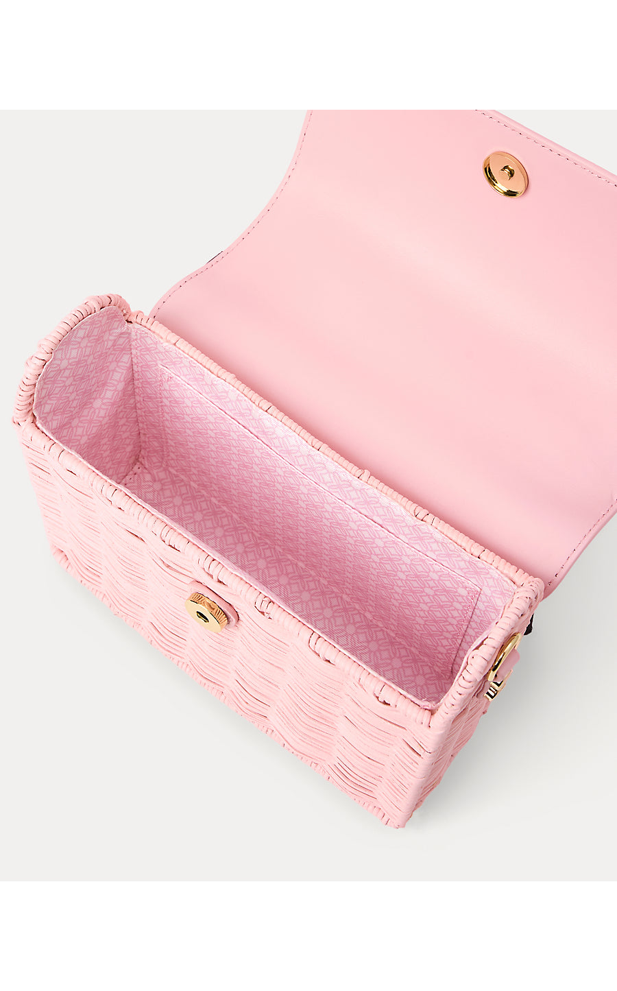 Teighen Bow Wicker Bag - Pink Muse