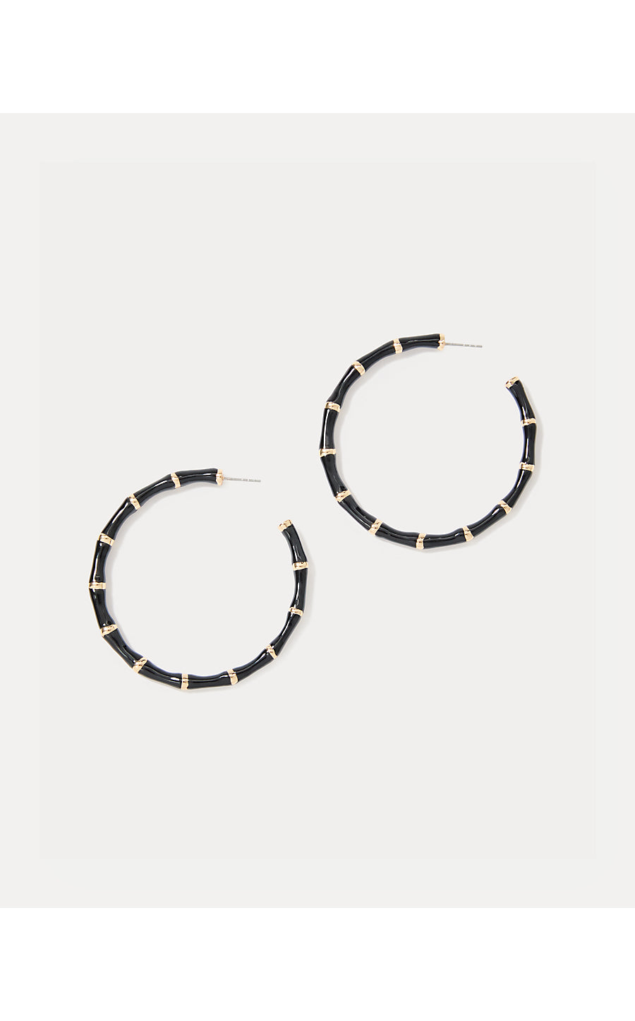 Bamboo Forest Hoop Earrings - Noir