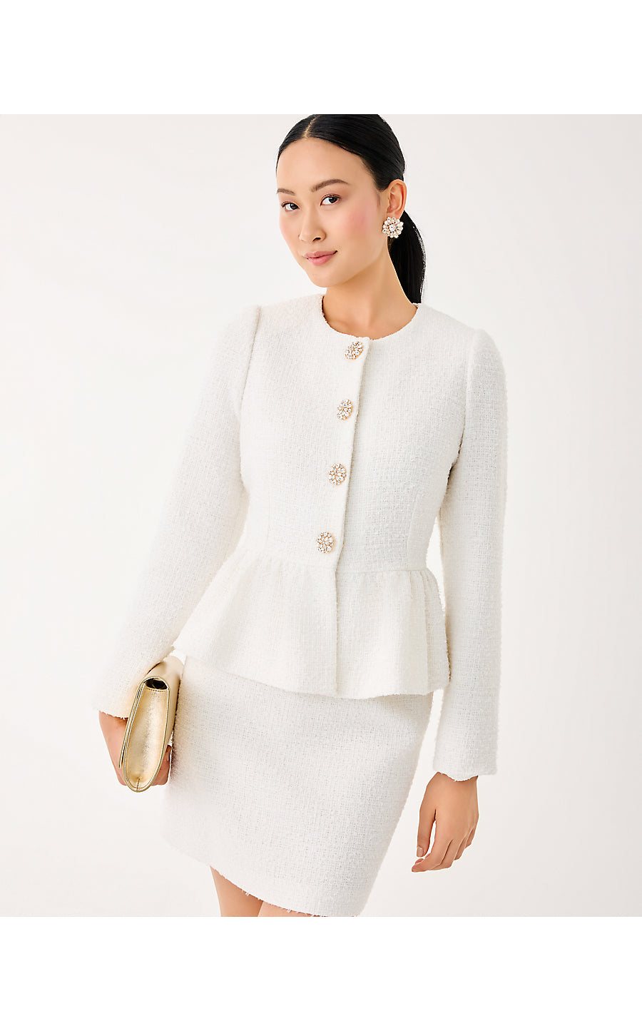 Araya Boucle Jacket - Coconut - Chic Chick