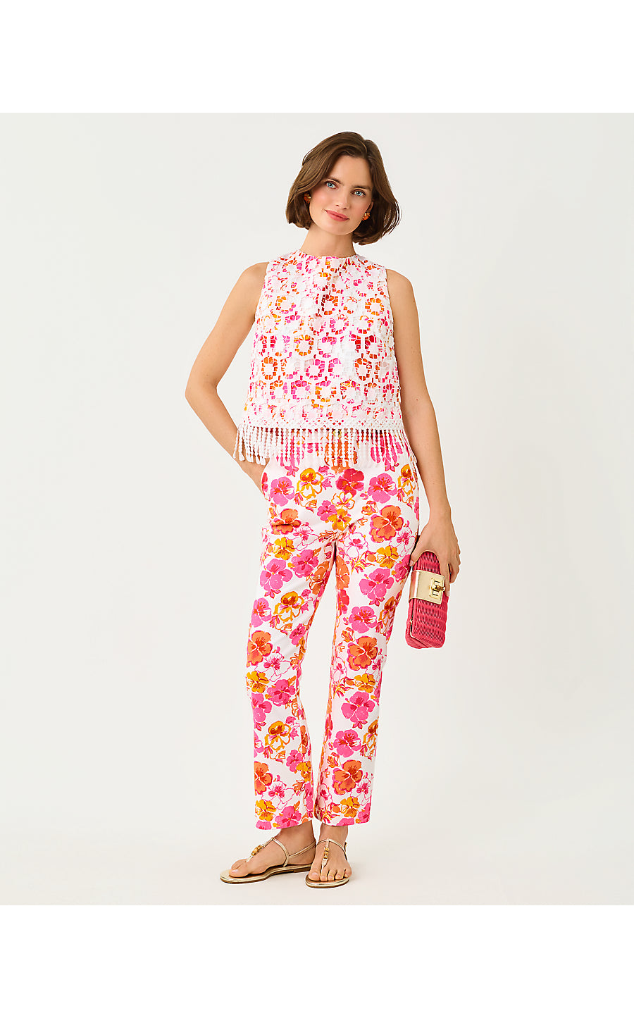 Carwyn Crop Flare Pant - Pansy Fansy