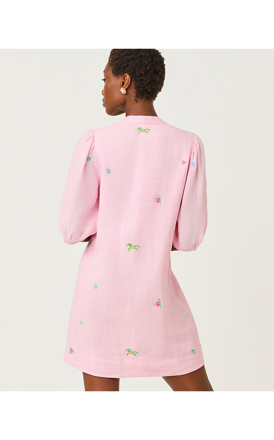 Mialeigh Dress - Conch Shell Pink -Pink Derby Ditsy