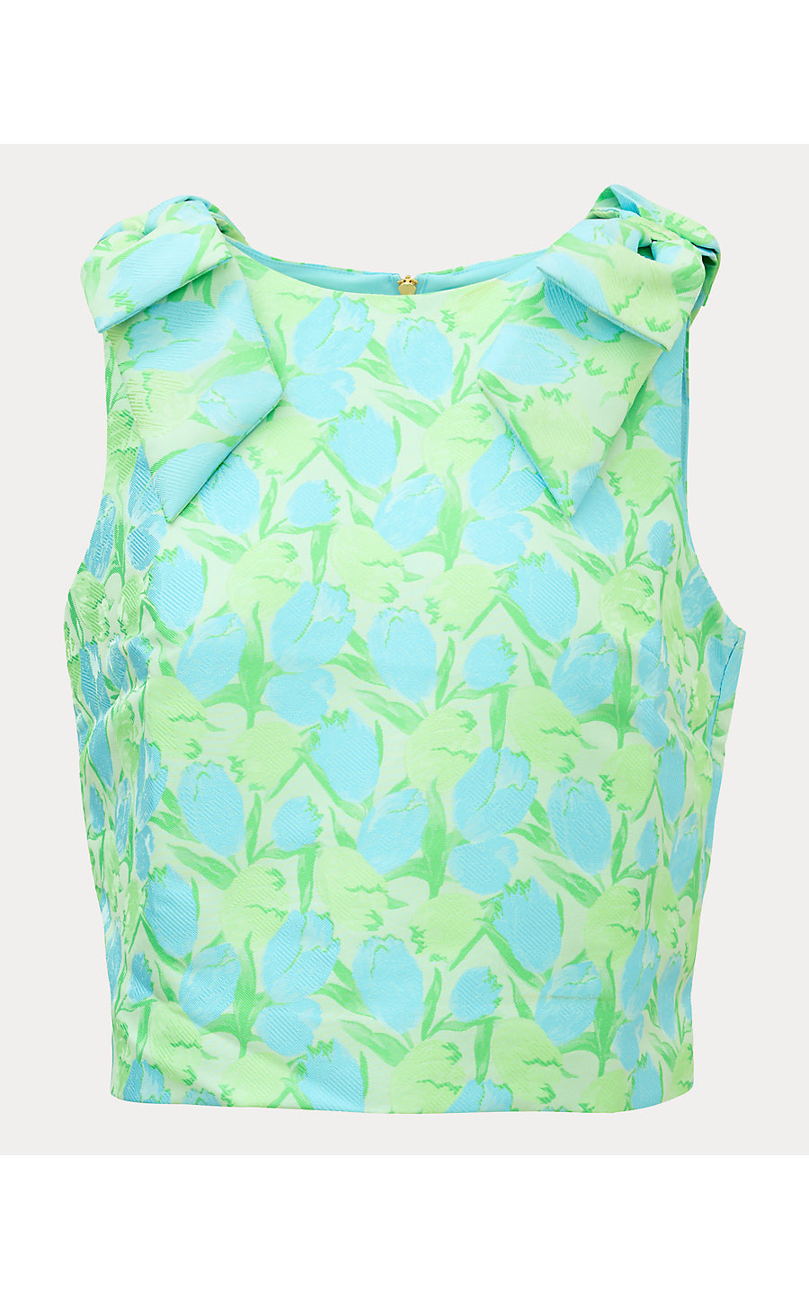 Annaleese Crop Top - Capri Blue - Tulip Tango