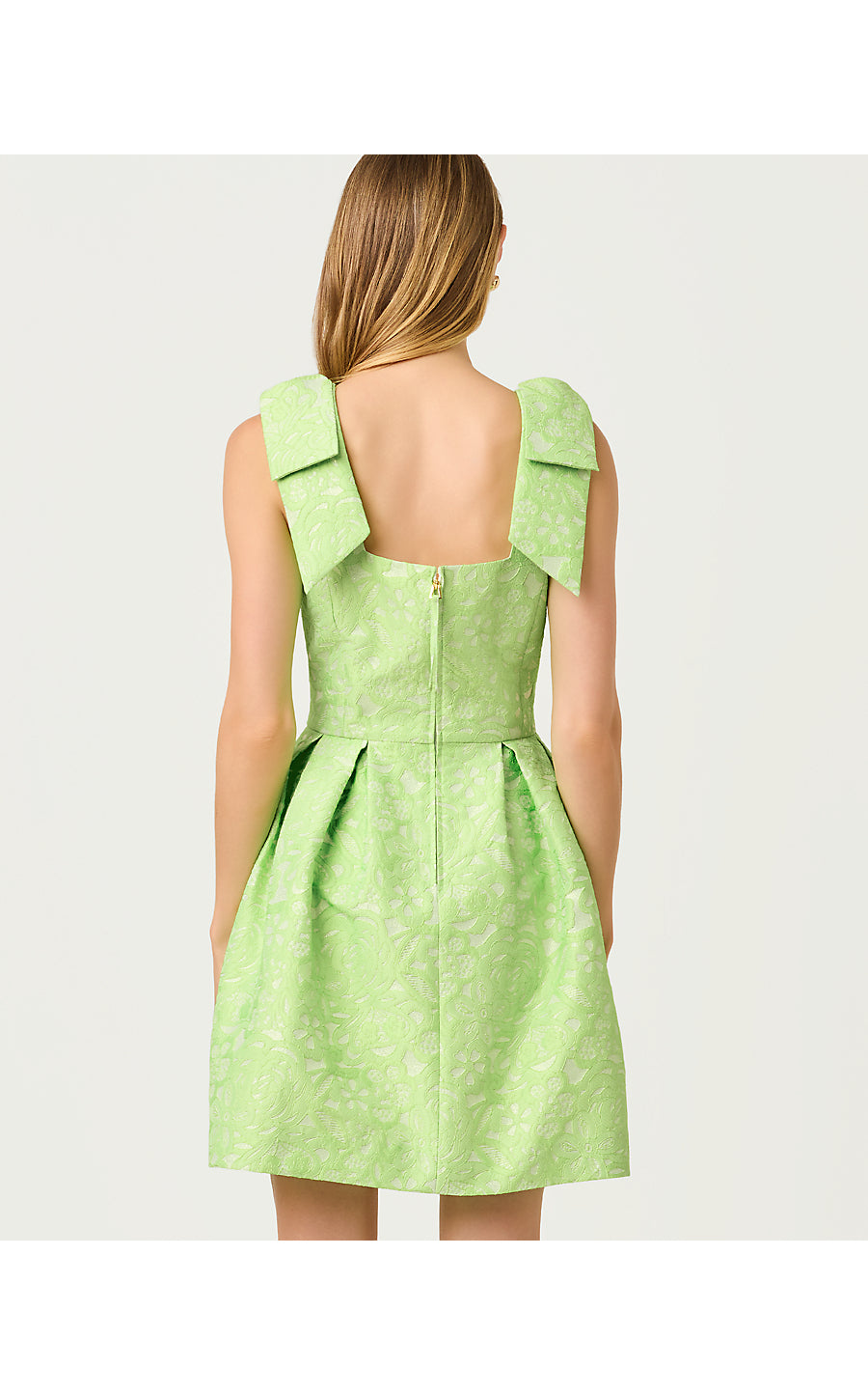 Cerese Romper - Pistachio Macaron - Floral Cutwork Metallic Stripe
