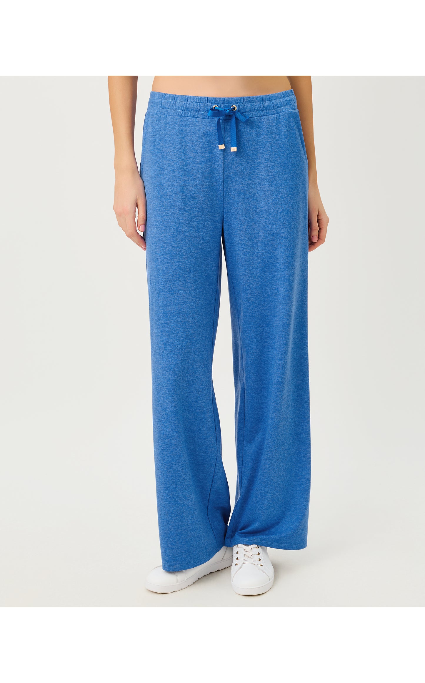 Callie Wide Leg Pant - Heathered Merriweather Blue