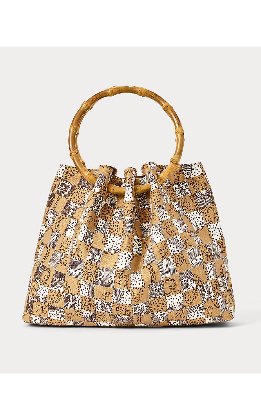 GWP Bamboo Bag - Iced Latte - Lil Cheetah Checks
