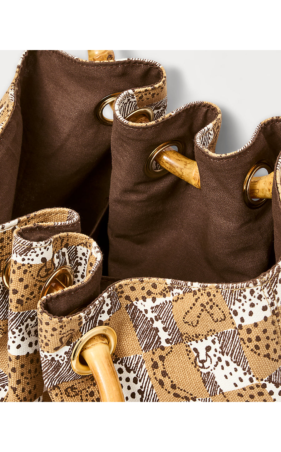GWP Bamboo Bag - Iced Latte - Lil Cheetah Checks