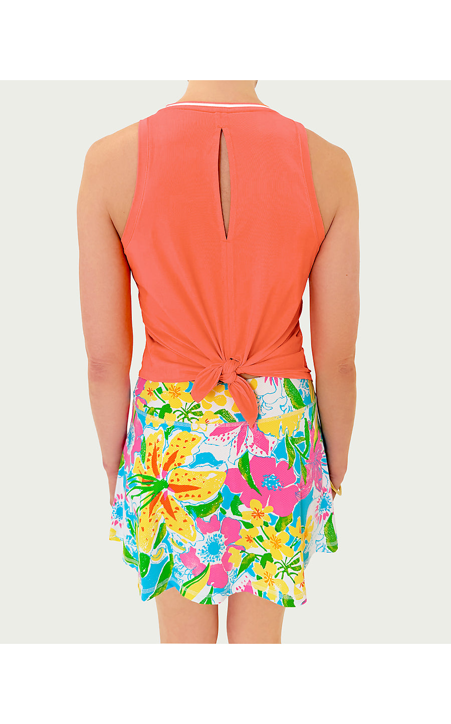 Westley Cutout Tank - Sunset Orange