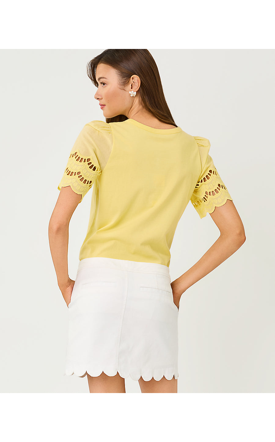 Sebene Eyelet Top - Finch Yellow