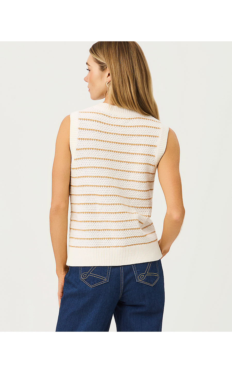 Shayna Sweater Vest - Palm Tree Stripe