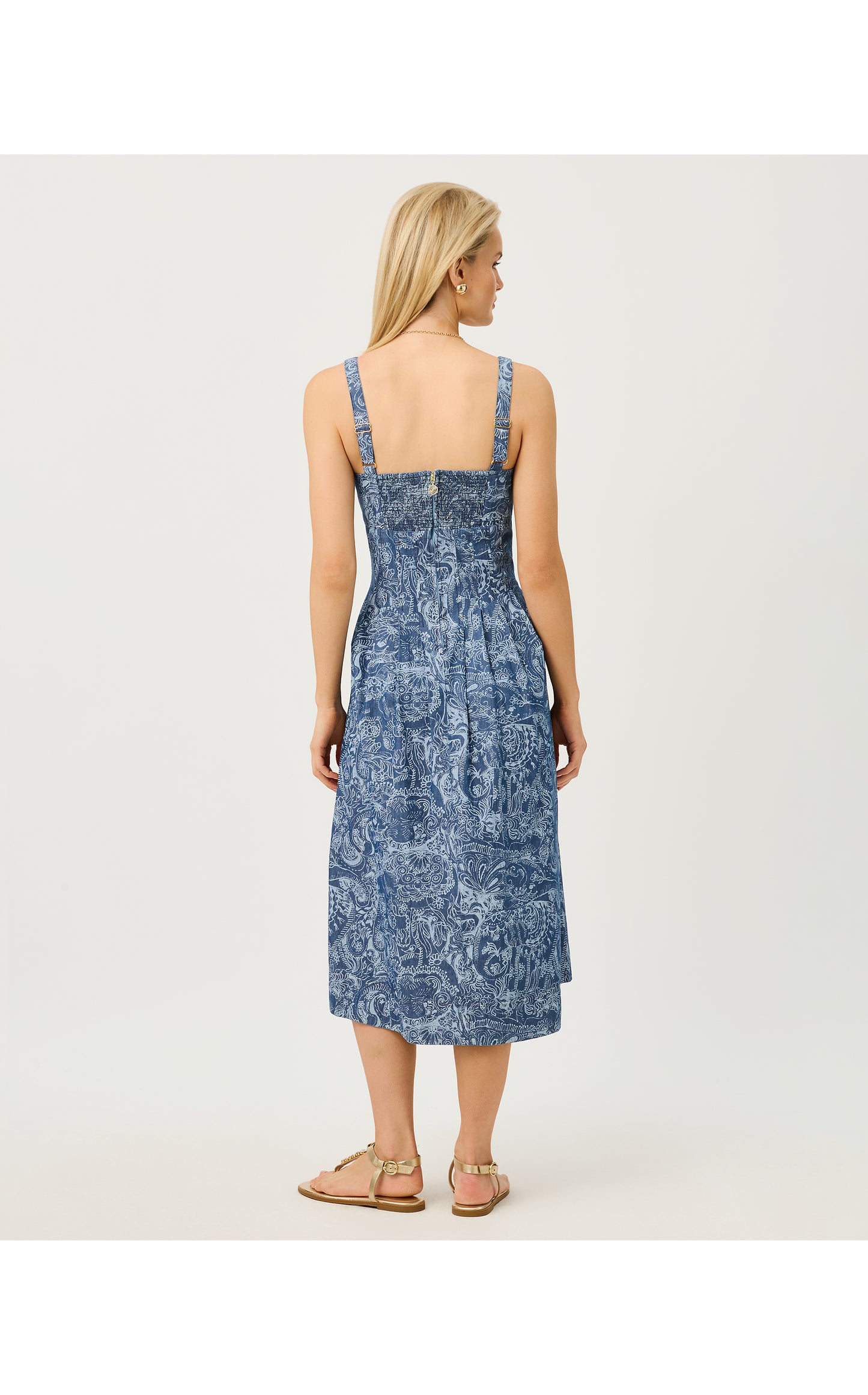 Calloway Midi Dress - Indigo - Paisley Parade