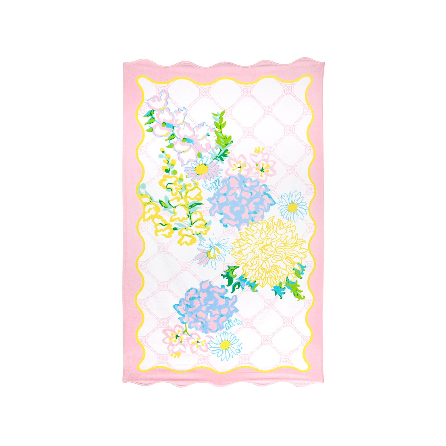 Scalloped Beach Towel - Lilly Garden