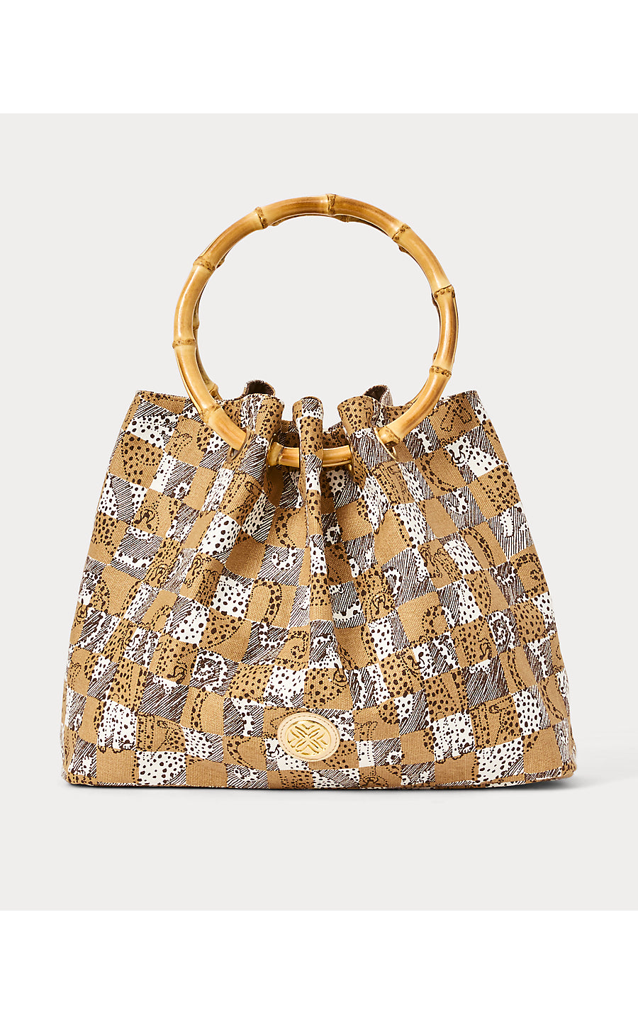 GWP Bamboo Bag - Iced Latte - Lil Cheetah Checks