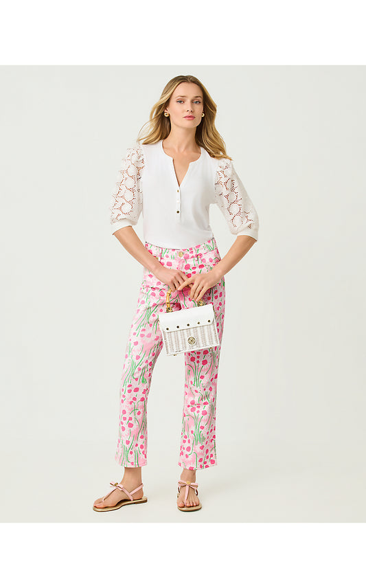 Annet Crop Flare - Conch shell Pink - Sunny Daisies