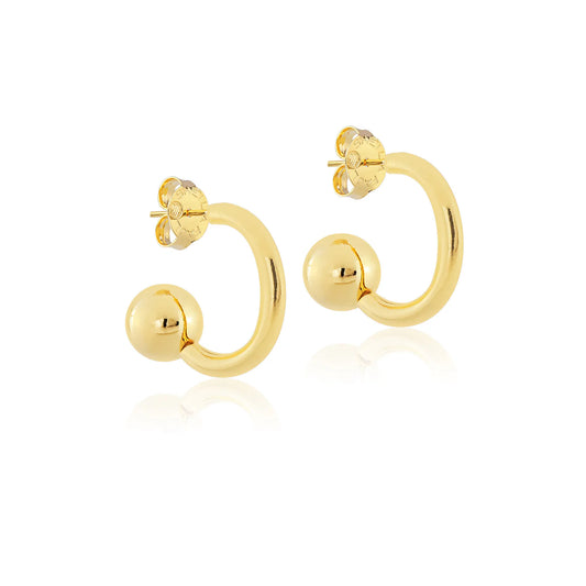 Roberta Hoops - Shiny 18K Gold Plated