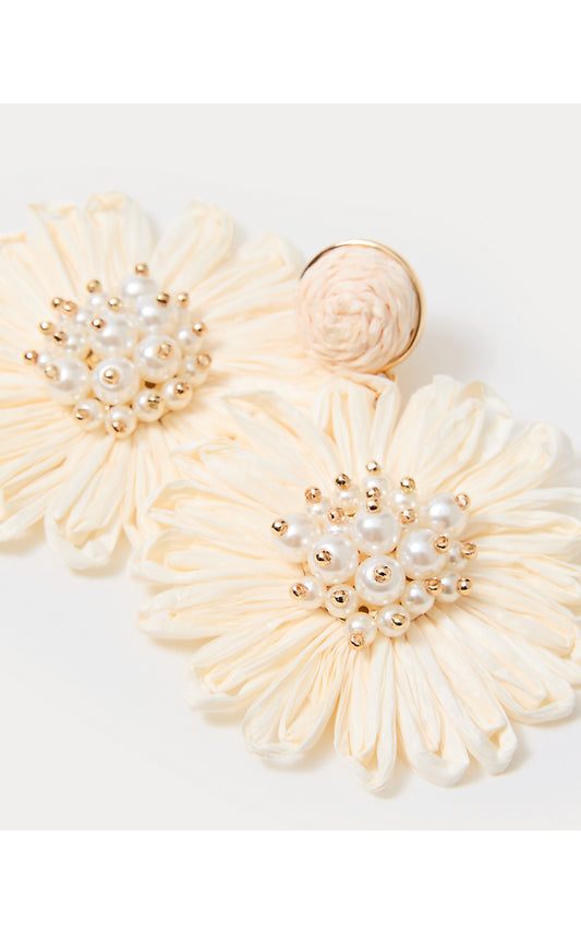 Bursting Blooms Earrings - Coconut