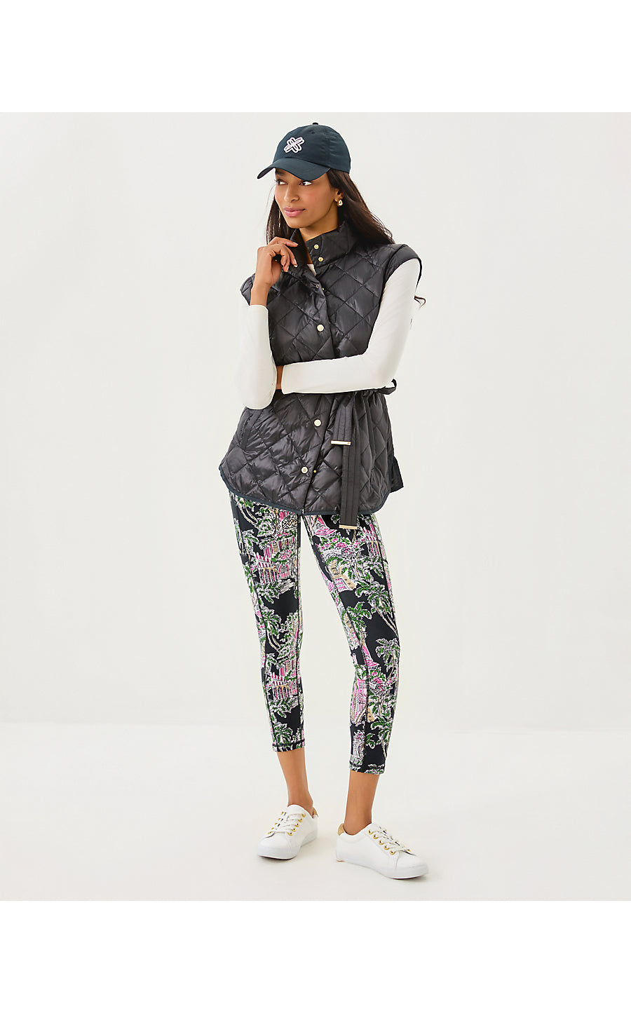 Weekender High Rise Midi Leggings - Onyx - PB Anniversary Toile