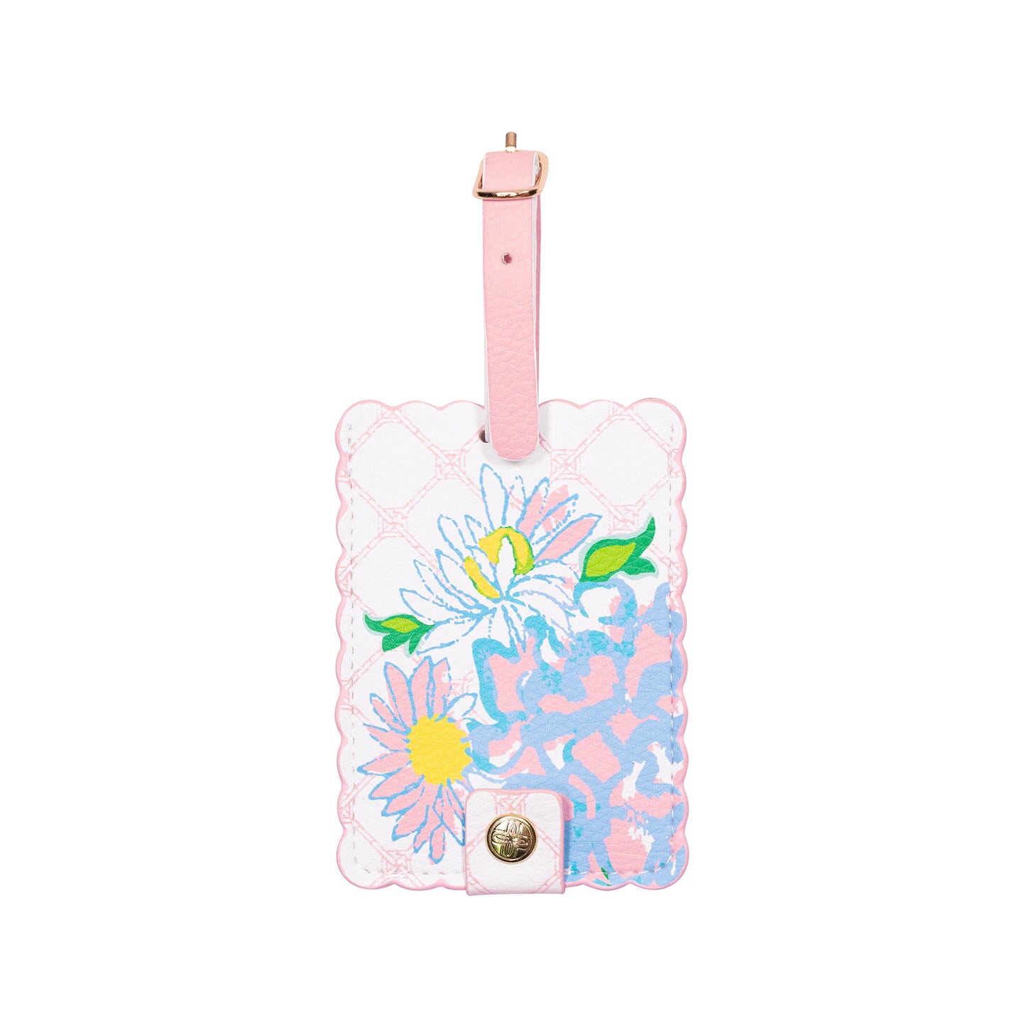 Scalloped Luggage Tag  - Lilly Garden