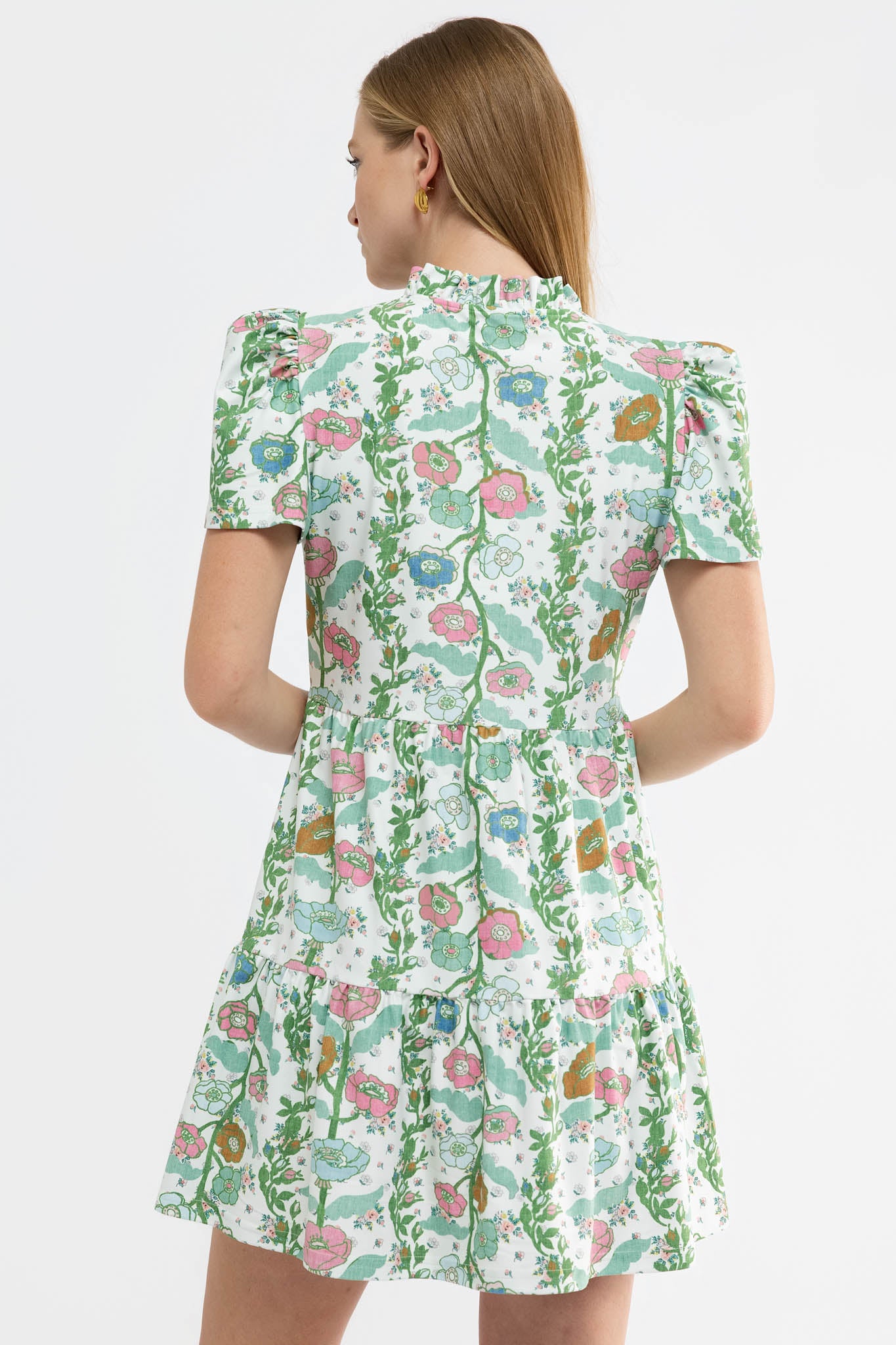 Navy Dress - Handkerchief Bloom