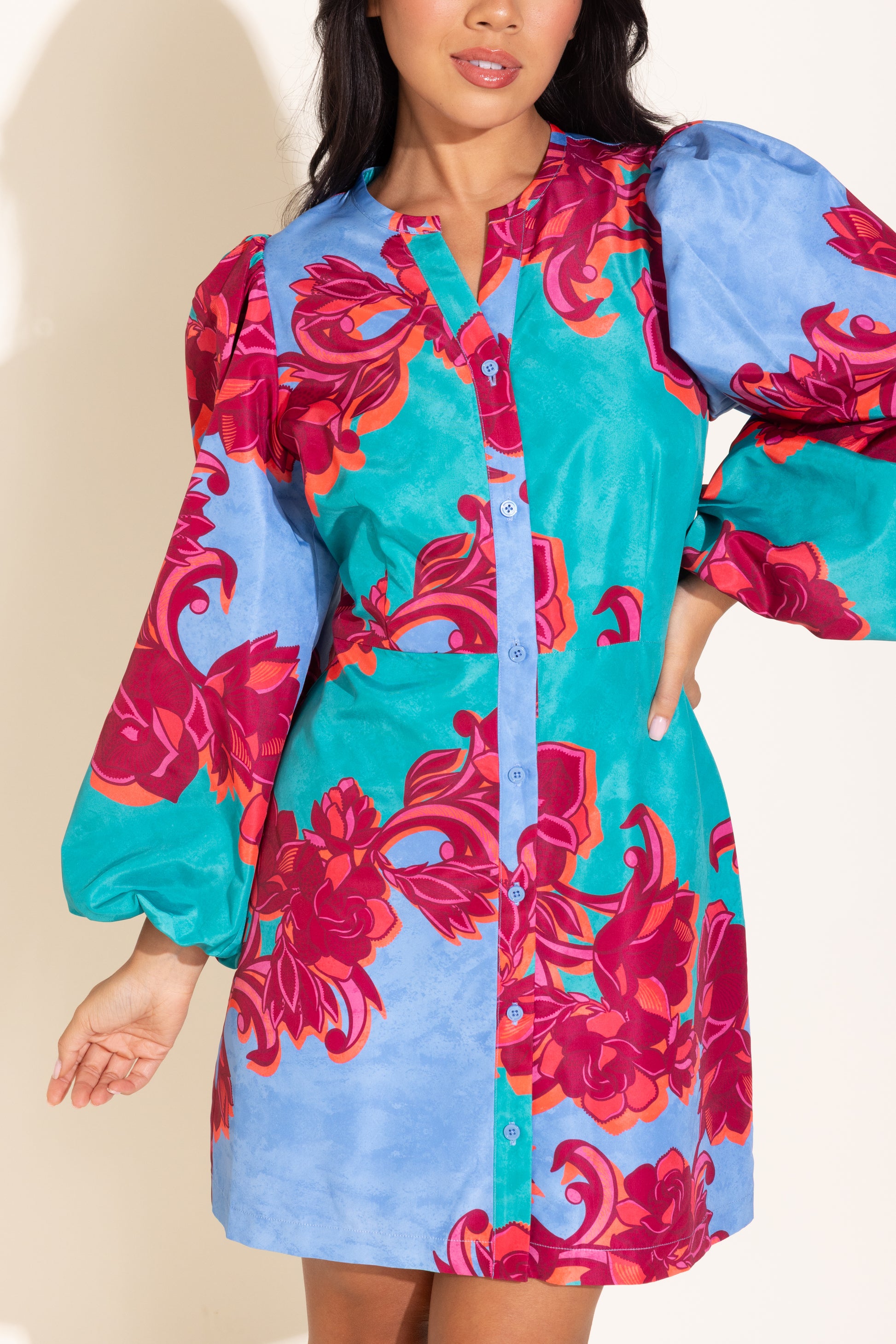 athena satin floral print dress Athena Satin Floral Print Dress