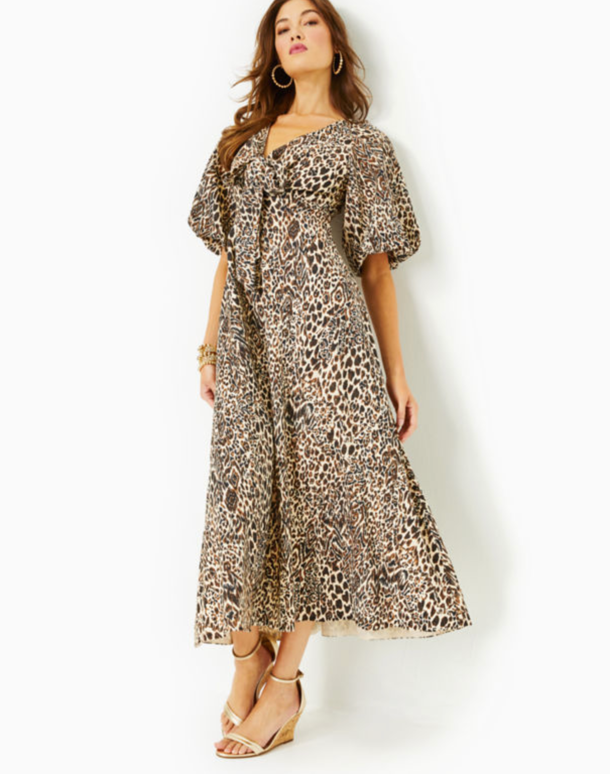 Clairanne Elbow Sleeve Maxi Dress - Pattern Play