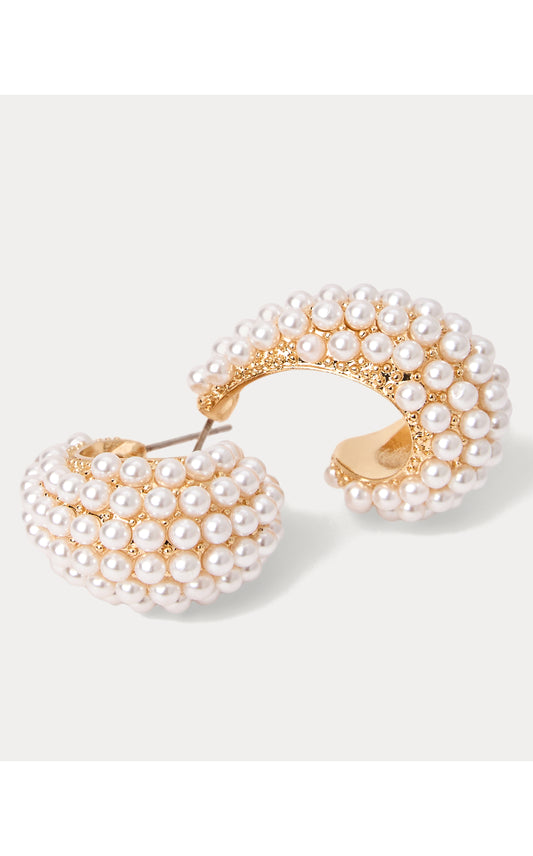 Lilly of the Valley Hoop Earrings - Resort White