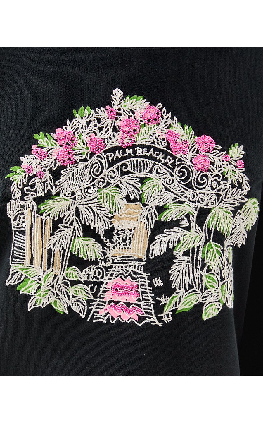 Ballad Sweatshirt - Noir - Palm Beach Toile