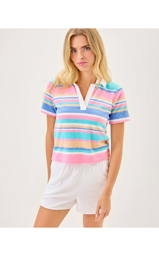 Brunella Polo - Fresh Water Blue - Al Fresco Stripe