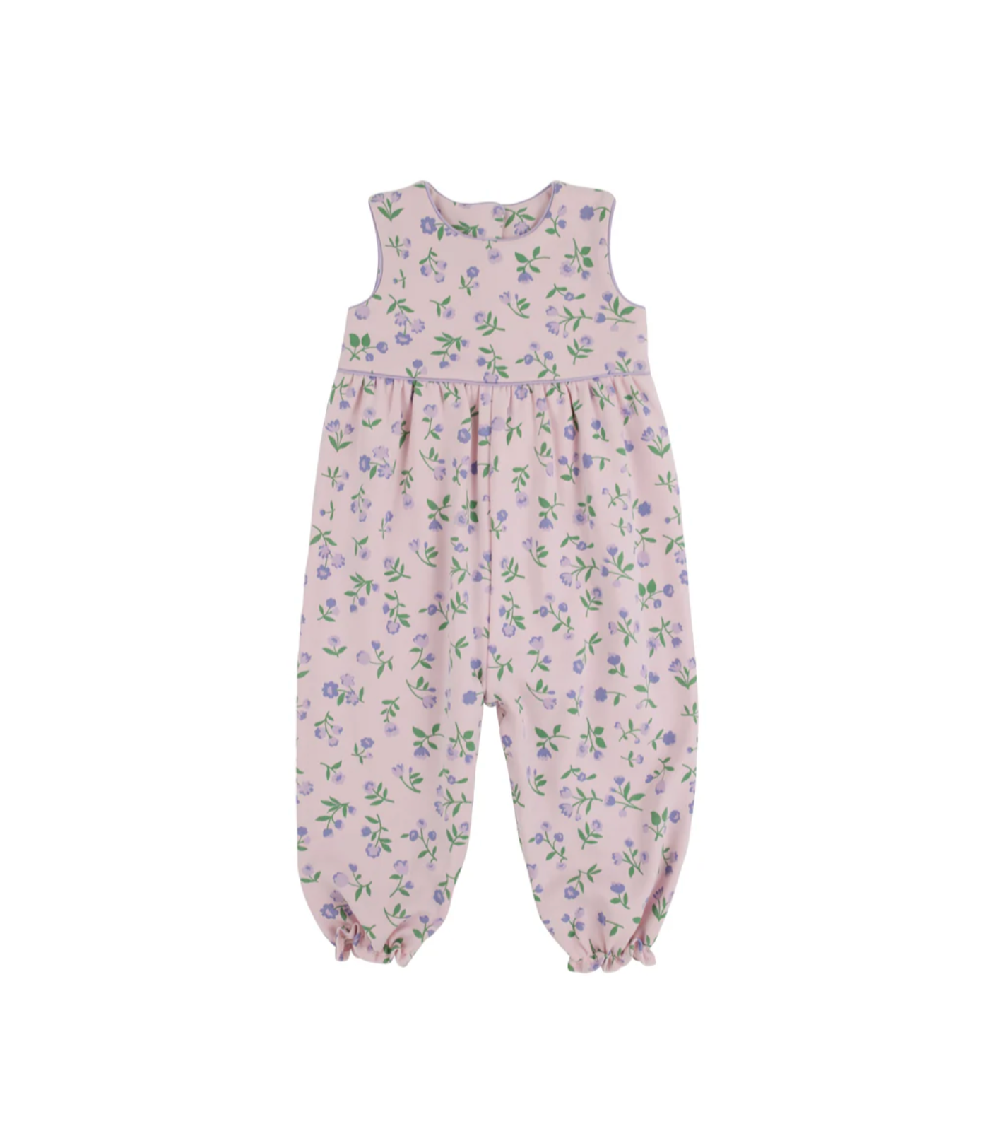 Sleeveless Rebecca Romper - Tuxedo Park Tulips / Lauderdale Lavender