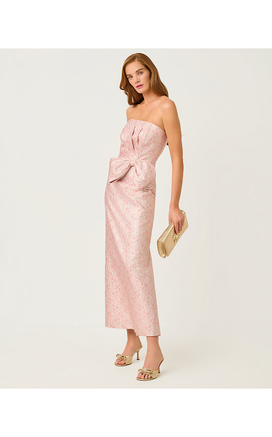 Tiernan Maxi Dress - Conch Shell Pink - Ritsy Ditsy