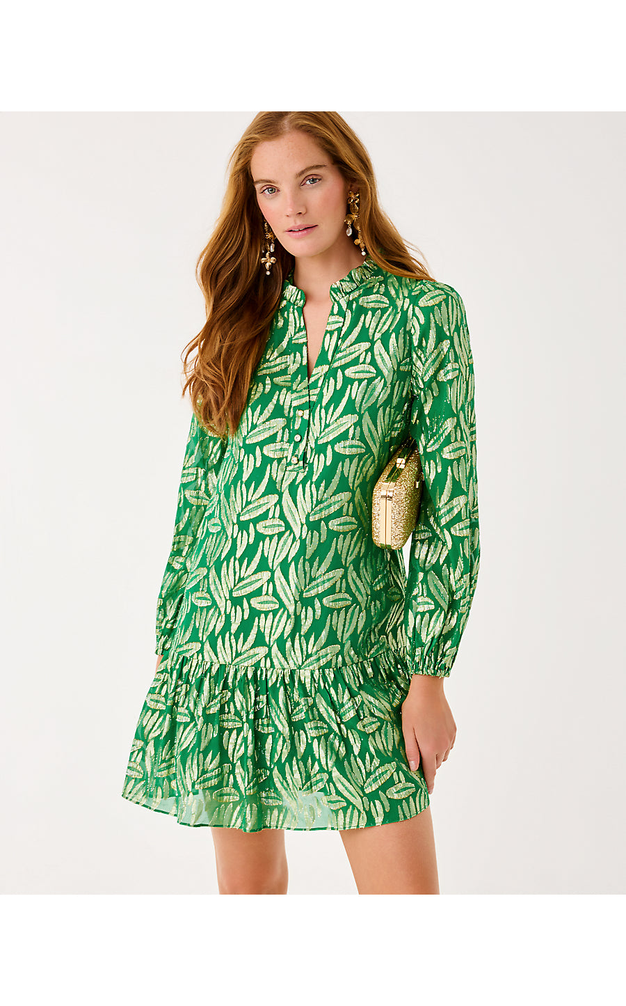 Evaline Silk Dress - Bamboo Green - Leafy Babe