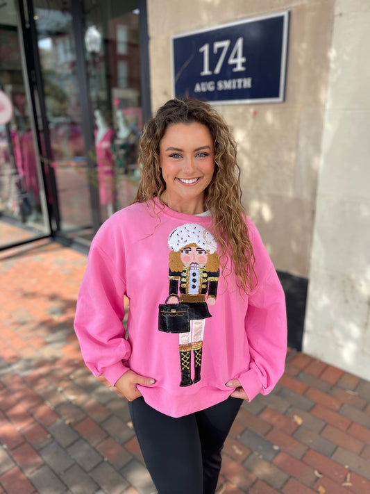 Pink Shopping Nutcracker Sweatshirt