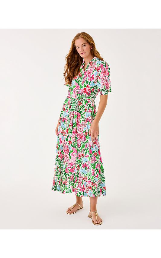 Larkyn Midi Dress - Glowing Gardens
