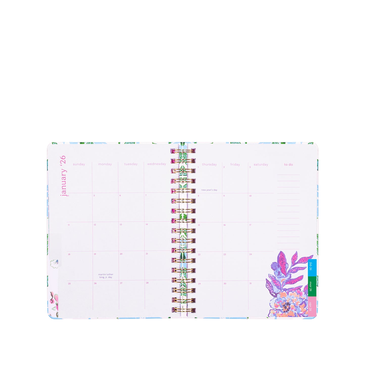 Large 12 Month Agenda, Swayin in the Breeze