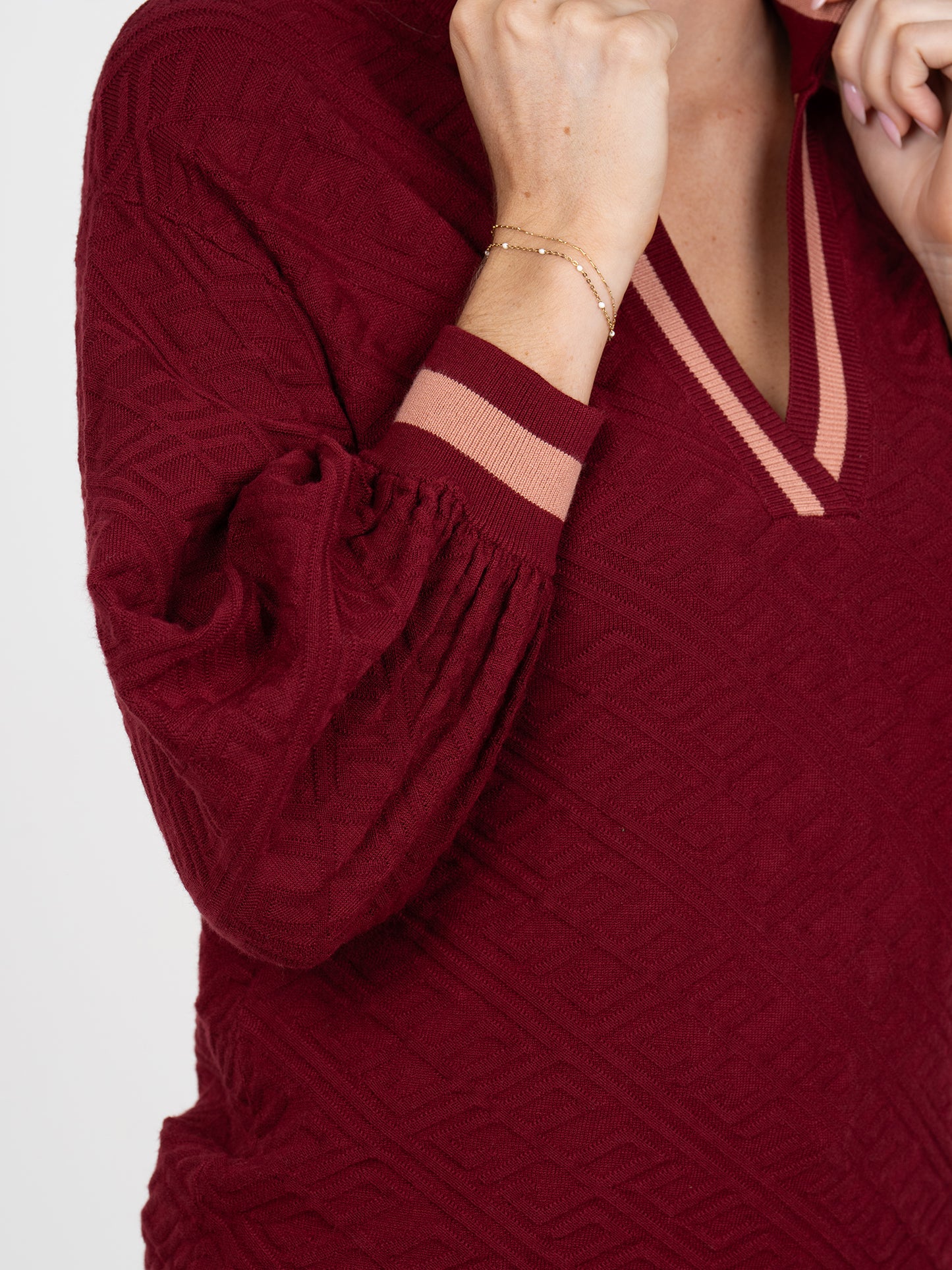 Lolli Sweater - Merlot Monogram