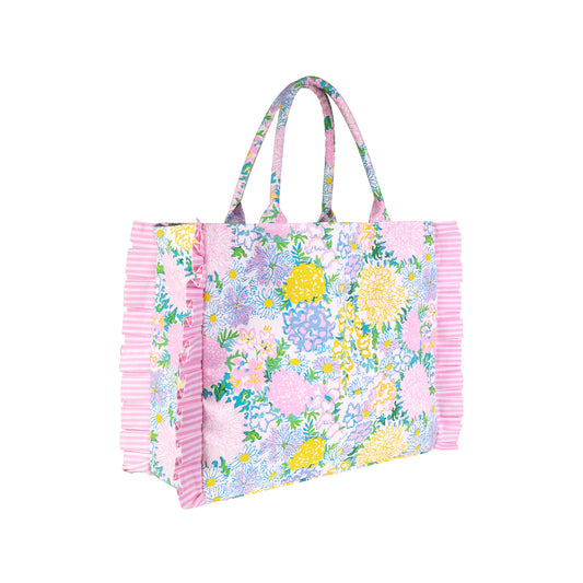 Ruffle Tote - Lilly Garden