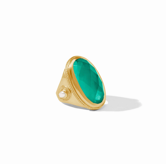 Cannes Statement Ring - Iridescent Emerald Green