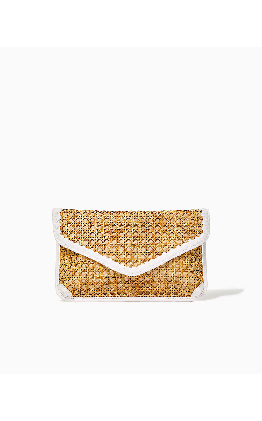 ST. BARTS CANE CLUTCH - NATURAL