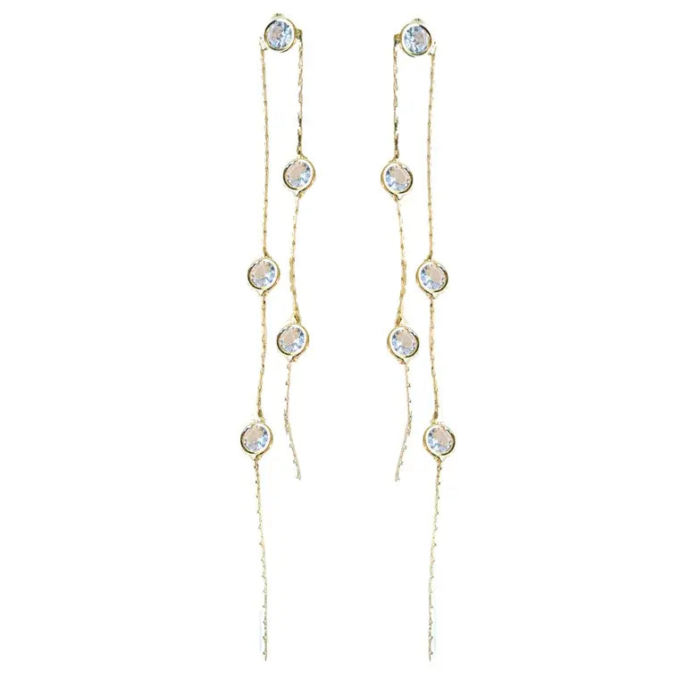 Gold and Crystal Minimalist Duster Drops