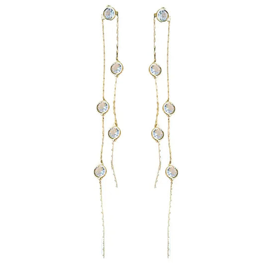 Gold and Crystal Minimalist Duster Drops