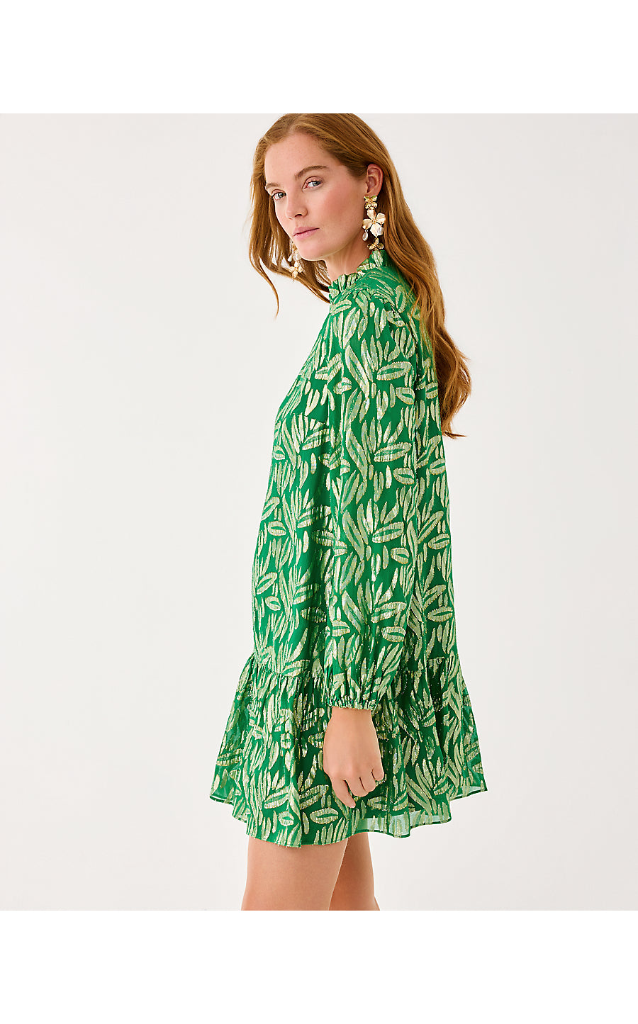 Evaline Silk Dress - Bamboo Green - Leafy Babe