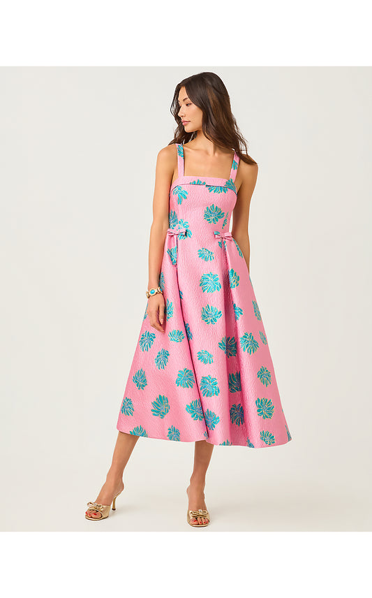 Rissy Midi Dress - Conch Shell Pink - Jungle Flower