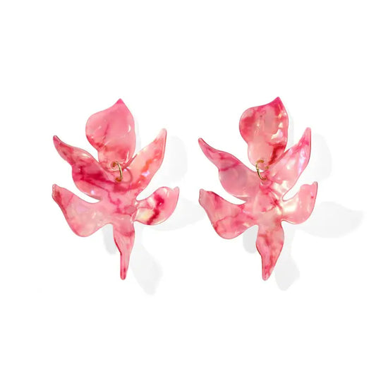 Flora Statement Earrings - Pink Sprintz