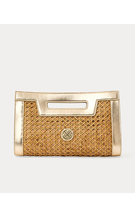Liza Cane Clutch - Natural