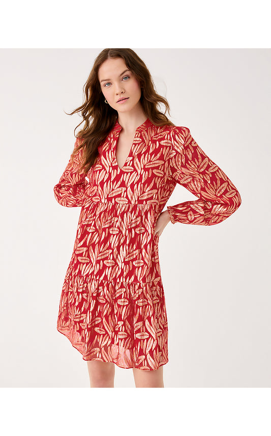 Cornellia Dress -  Cranberry Red - Leafy Babe