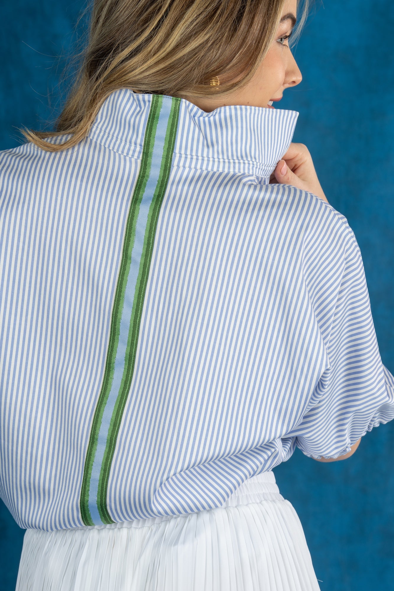 Poppy Top - Grapemist Stripe
