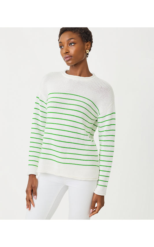 Lotan Sweater - Putting Green - Tidepool Stripe