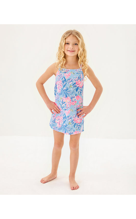Mini Kyleigh Dress - Elephant Splash