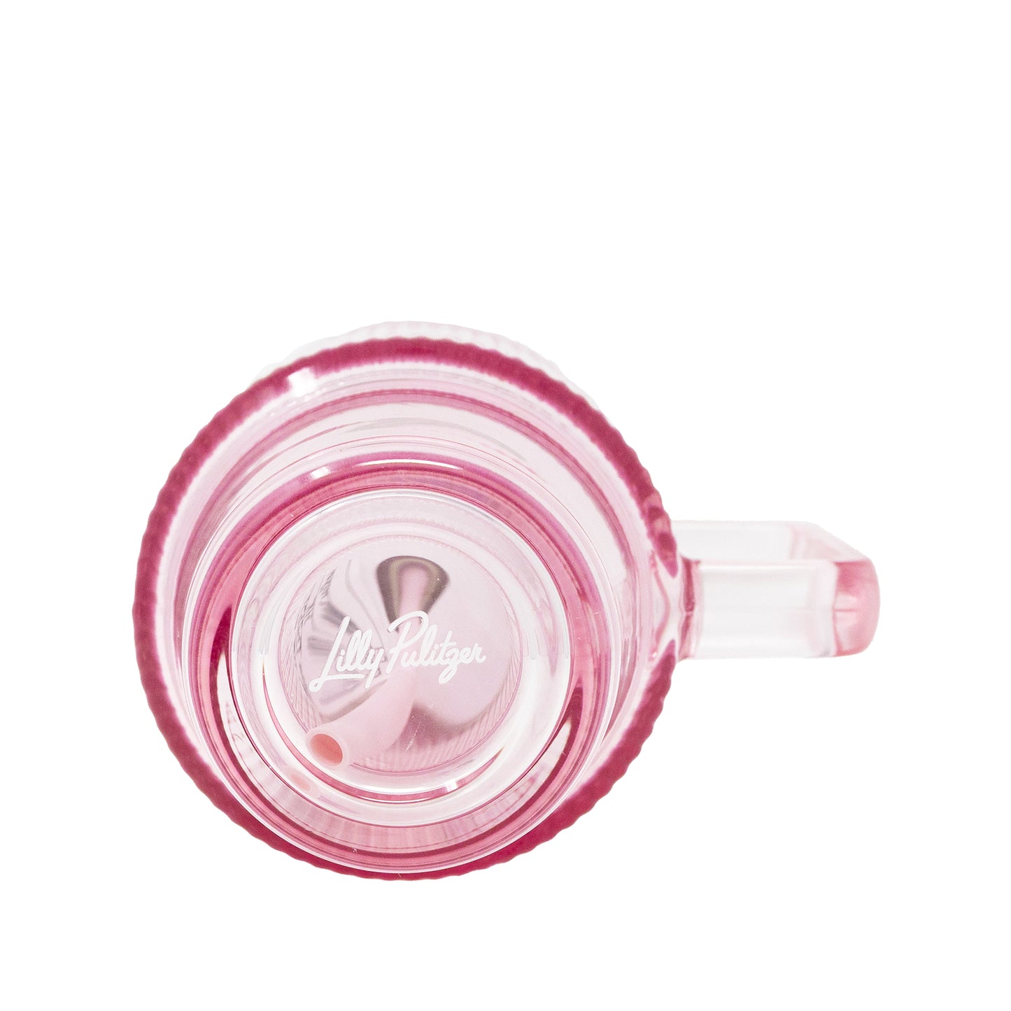 Glass Tumbler with Straw - Lilly Garden