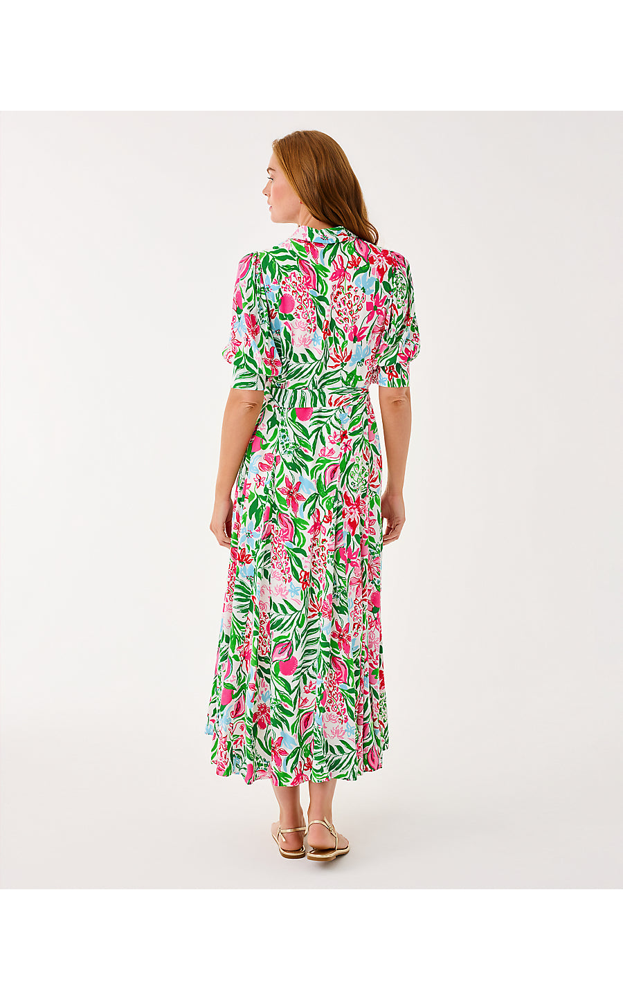Larkyn Midi Dress - Glowing Gardens